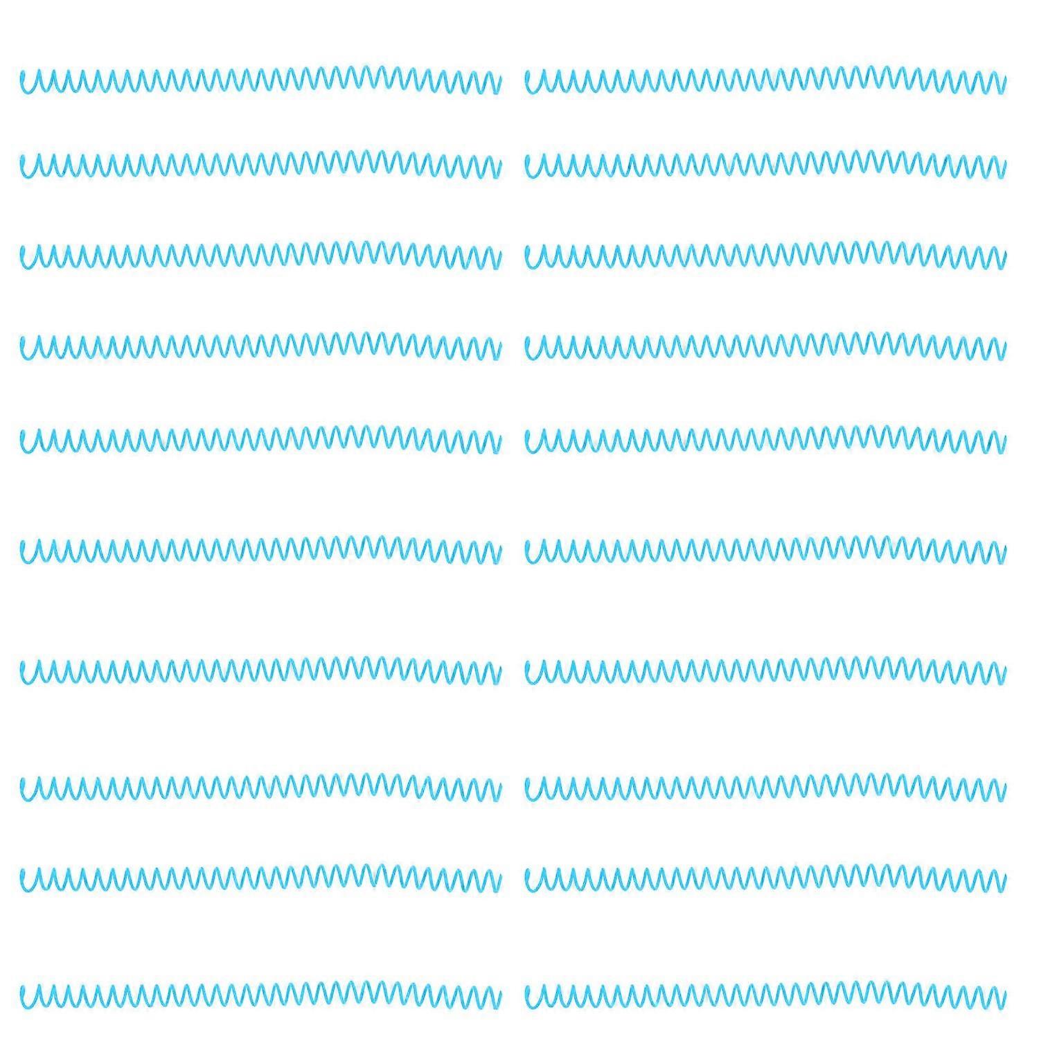20Pcs Spiral Binding Coils 30 Sheet ABS Plastic Spiral Binding Spines for Stationery Work Blue