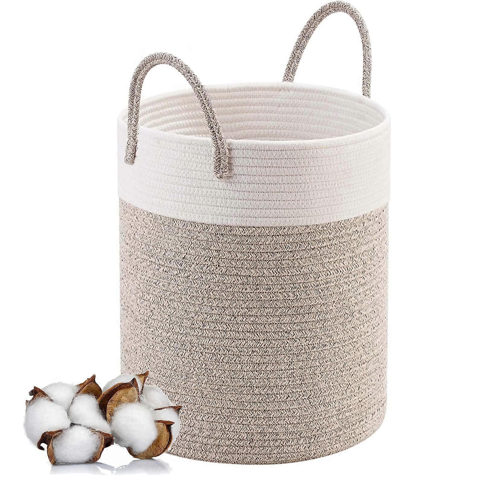 Large Foldable Laundry Basket With Handle Toy Storage Basket Storage Basket With Handle Handcrafted 45 x 38 cm