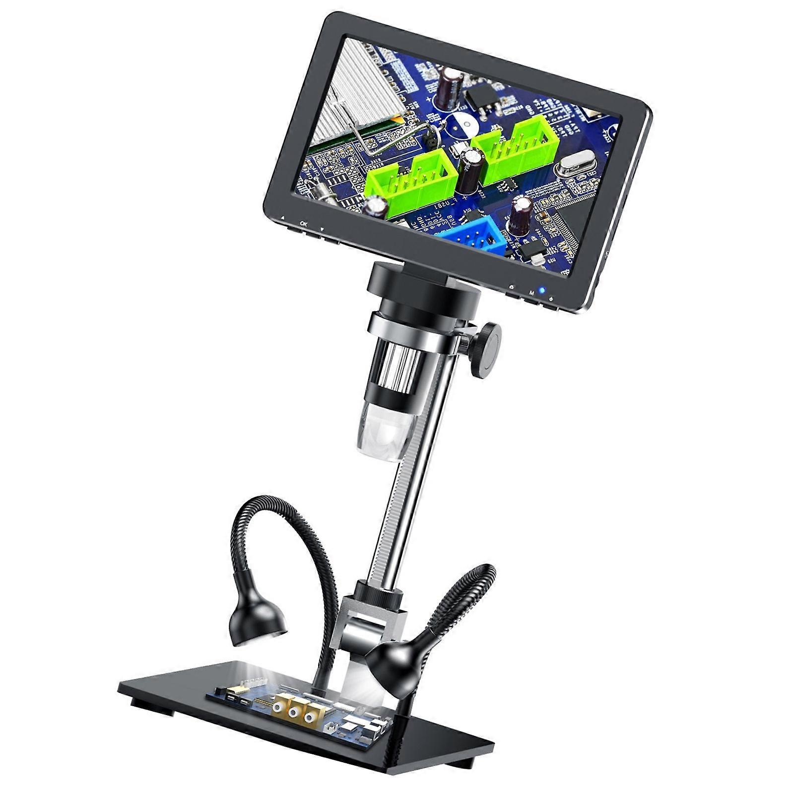 Efficient 7Inch LED Digital Microscope for Students and Adults with 1200X Zoom and Adjustable LED Lighting Multicolor