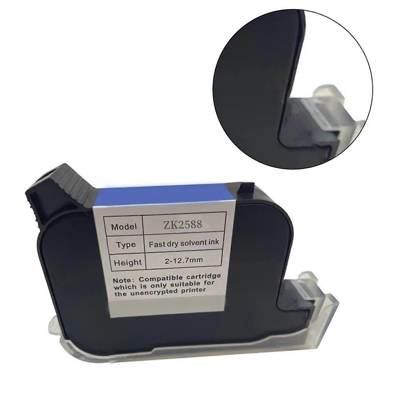 For ZK2588 Printers Refill Solvent Fast Dry Ink Cartridge for No Encrypted Hand Inkjets Printers Quick-Drying Multicolor
