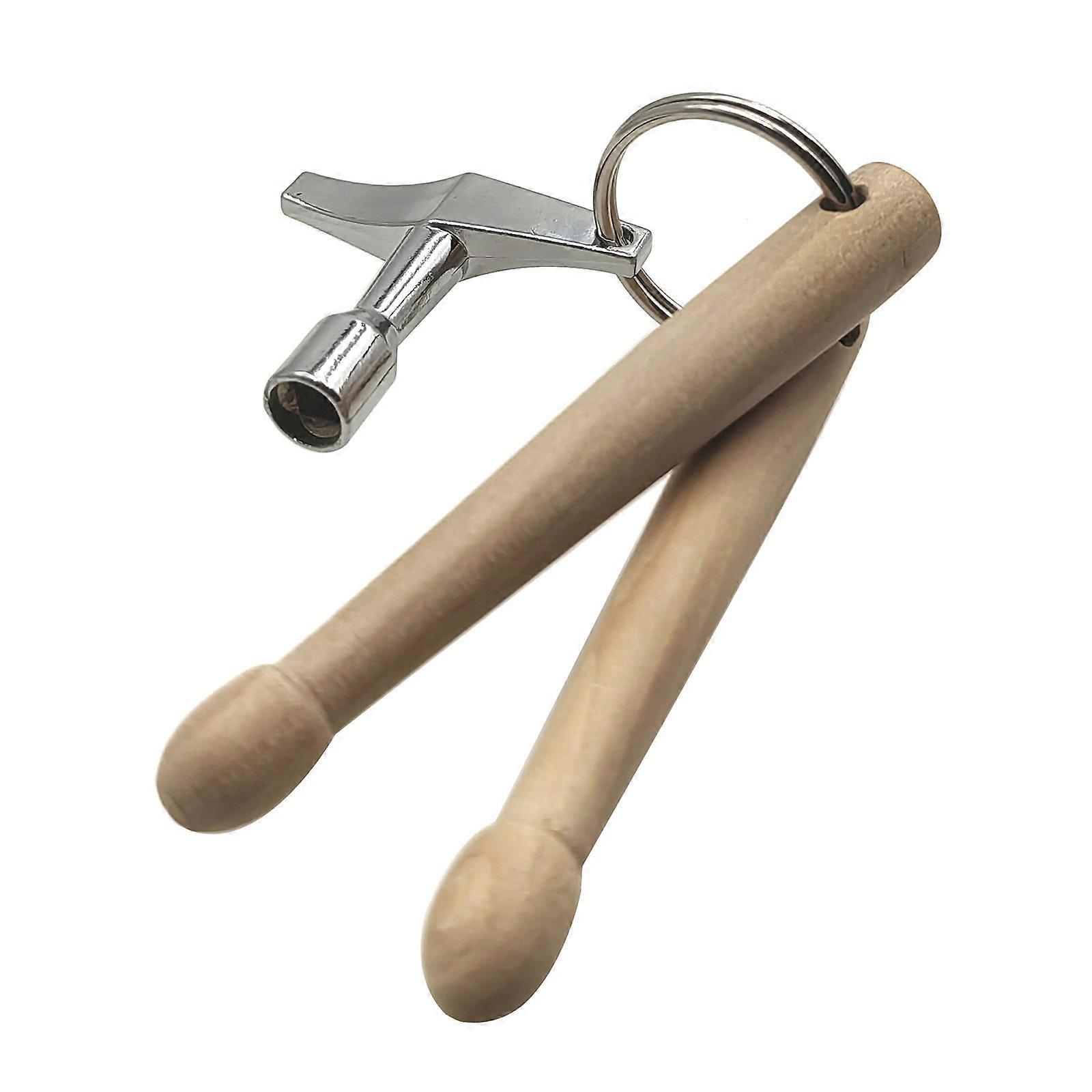 Practice Drumstick Multifunctional Drumsticks Keychains With Drum Lock for Drum Enthusiasts Multicolor