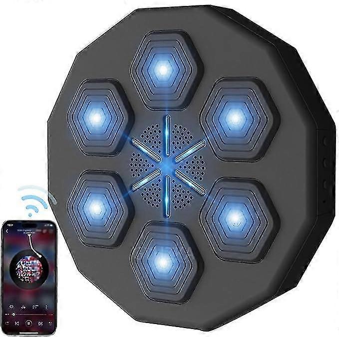 Music Boxing Training Machine Wall Mount Bluetooth Indoor React Target Exercise,100% New