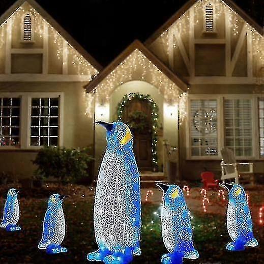 Jul Inlit Penguin Akryl ledde utomhus inomhus juldekoration