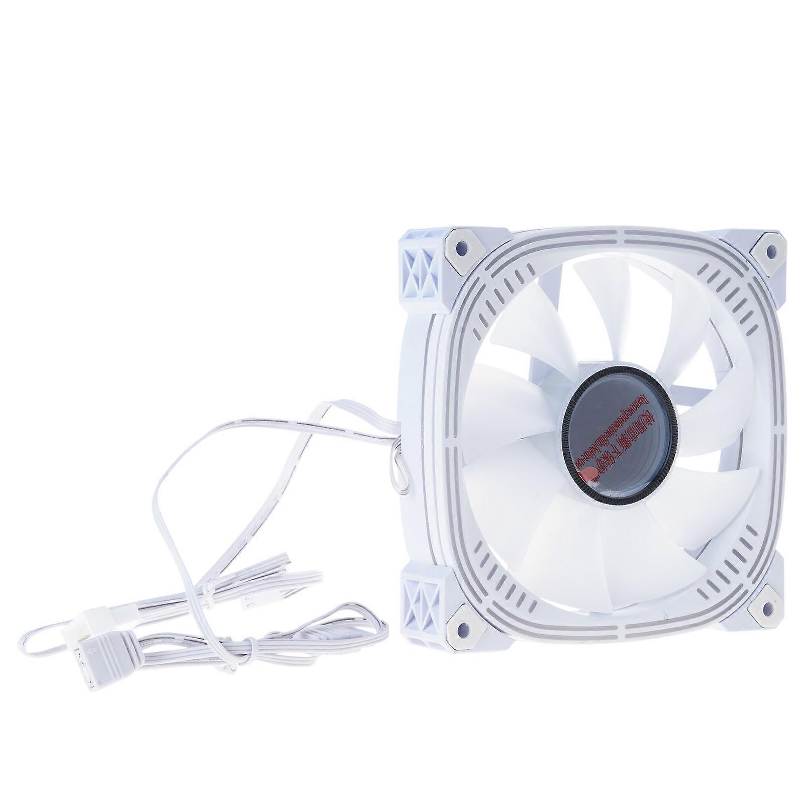 CPU Coolers,Radiators System RGB LED 120mm for Case Fan,Quiet Edition High Airflow Colorful Chassis Fan for PC CPU Cases  White