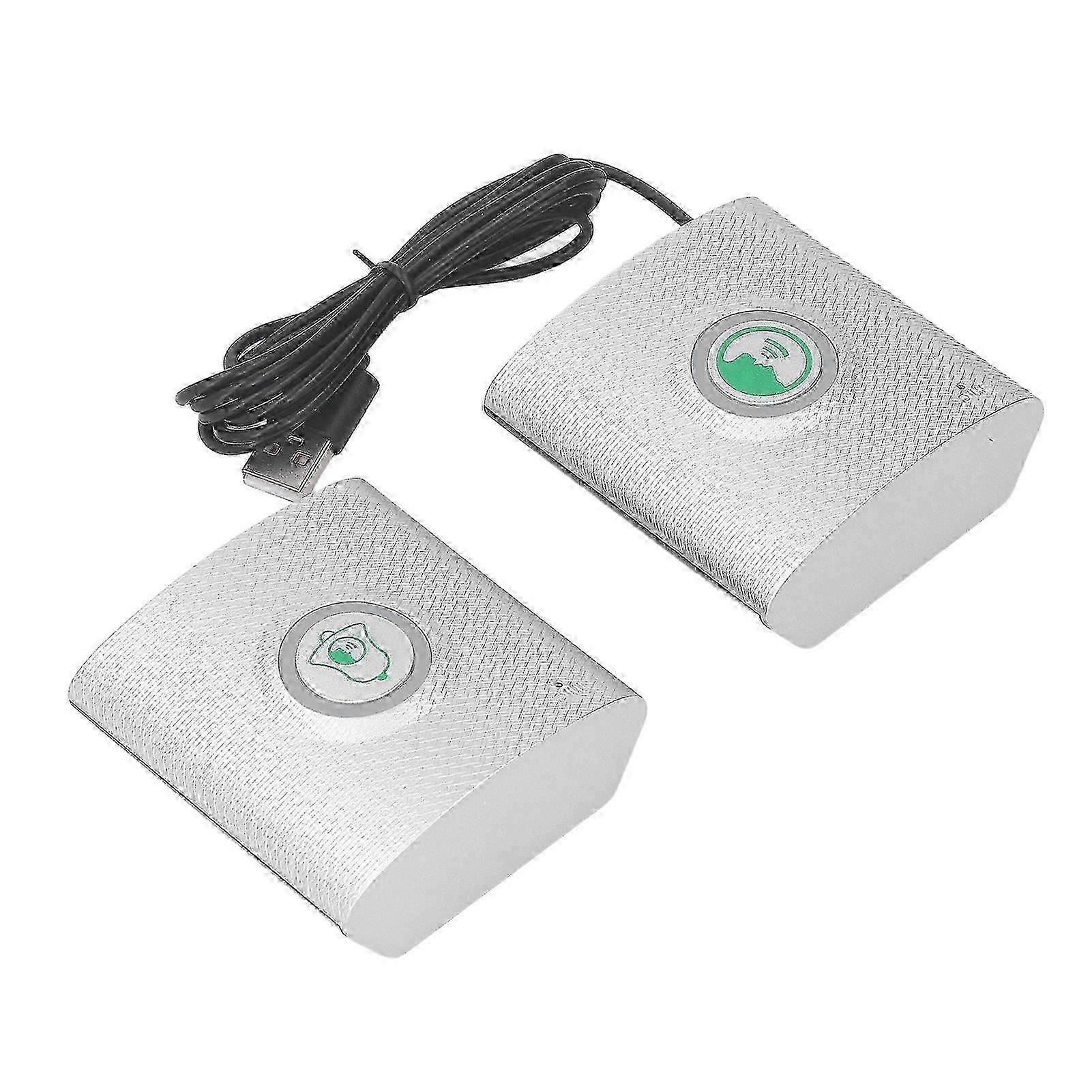 Silver Wireless Voice Door Bell with Dual - Way Intercom for Home, Hospital, Office Security in Europe