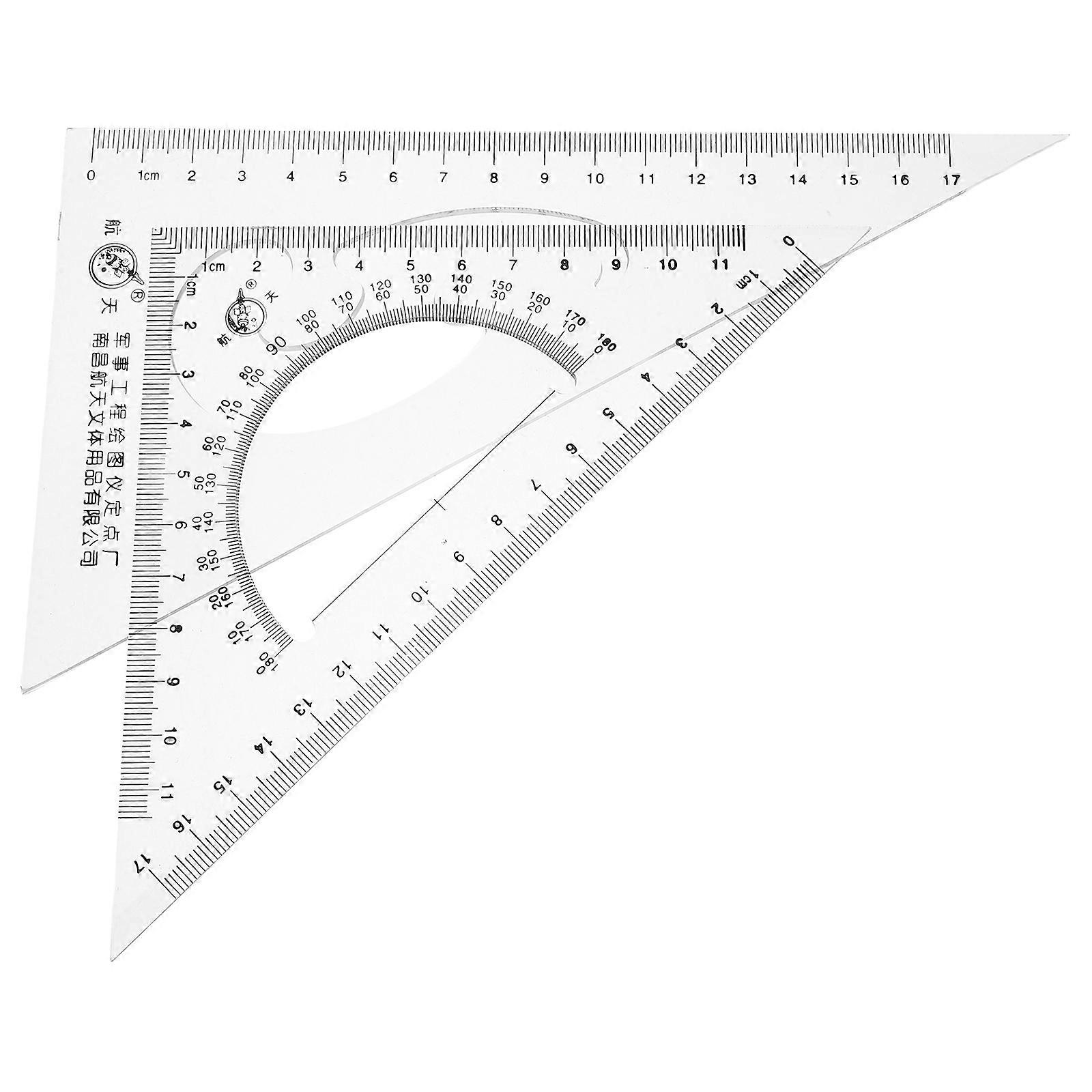 2pcs Multifunctional Triangle Ruler Set For Students Drafting Drawing And Measuring Right Angle And Protractor For Math And Geometry