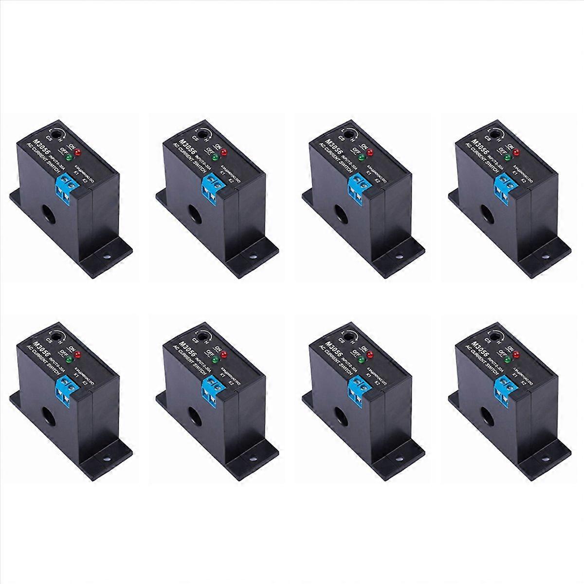 8X Current Sensing Switch Induction Relay AC Linkage Device Plc Signal over Limit Closed AC 0.2-30A 