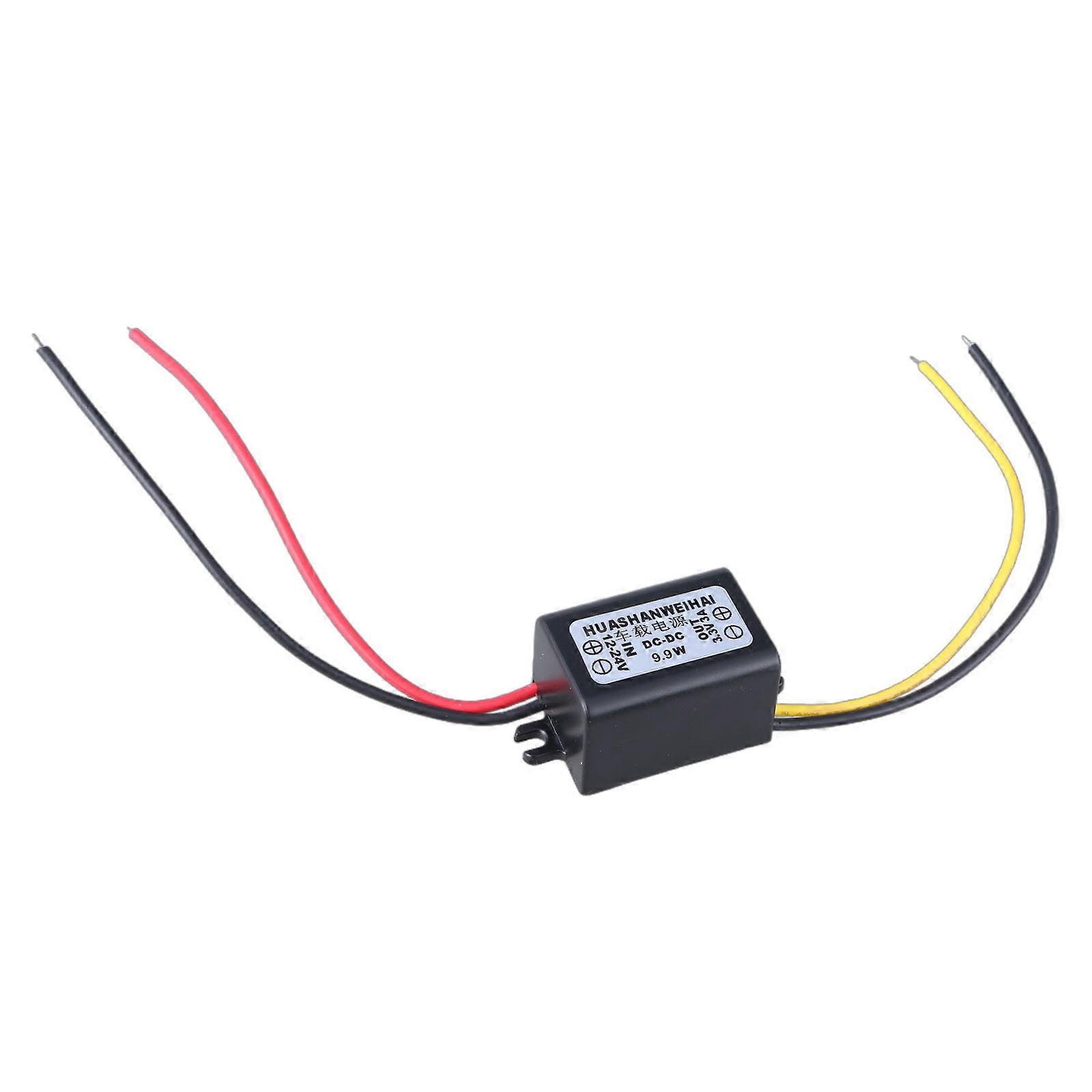DC12-24V to 3.3V Step Down Car Power Converter Small and Efficient Solution Convert 14V 24V to 3.3V Multicolor