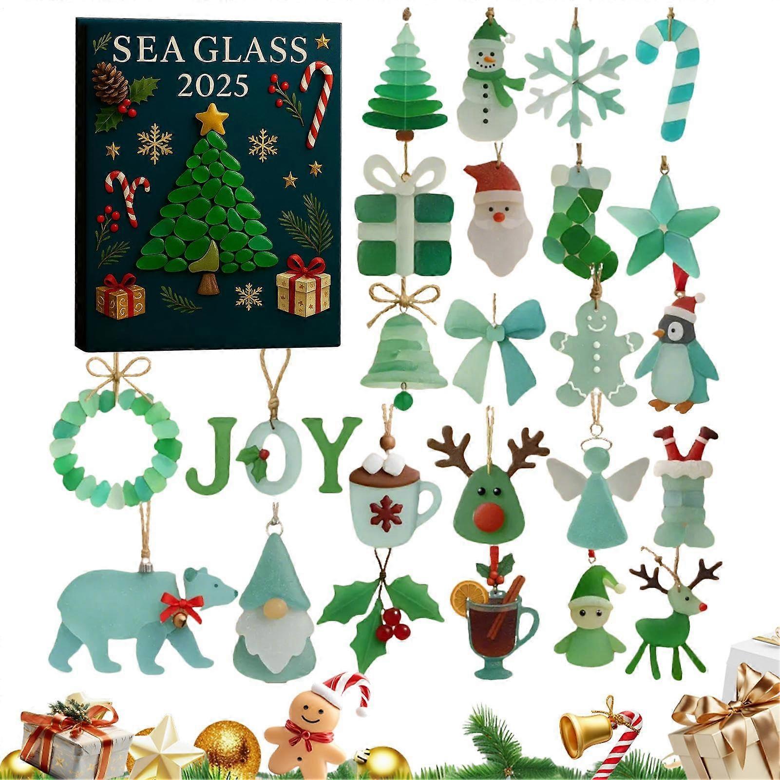 Advent Calendar 2025 with 24Day Christmas Tree Ornaments Reindeer Decoration Gift