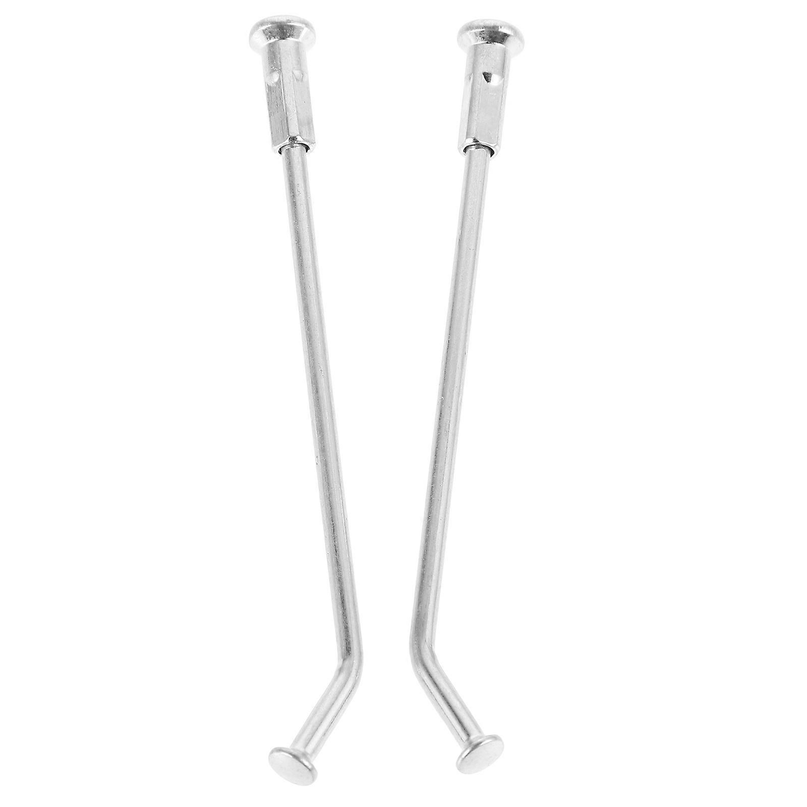 Silver Metal Motorcycle Wheel Spokes for Front and Rear Rims 2Pcs