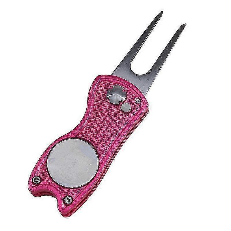 Folding Repair Fork for Golf Course with Spring Mechanism