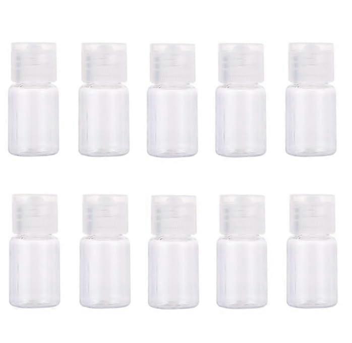 10 PCS 5ml Travel Size Plastic Bottles with LeakProof Flip Caps for Lotion Shampoo Cream Toner