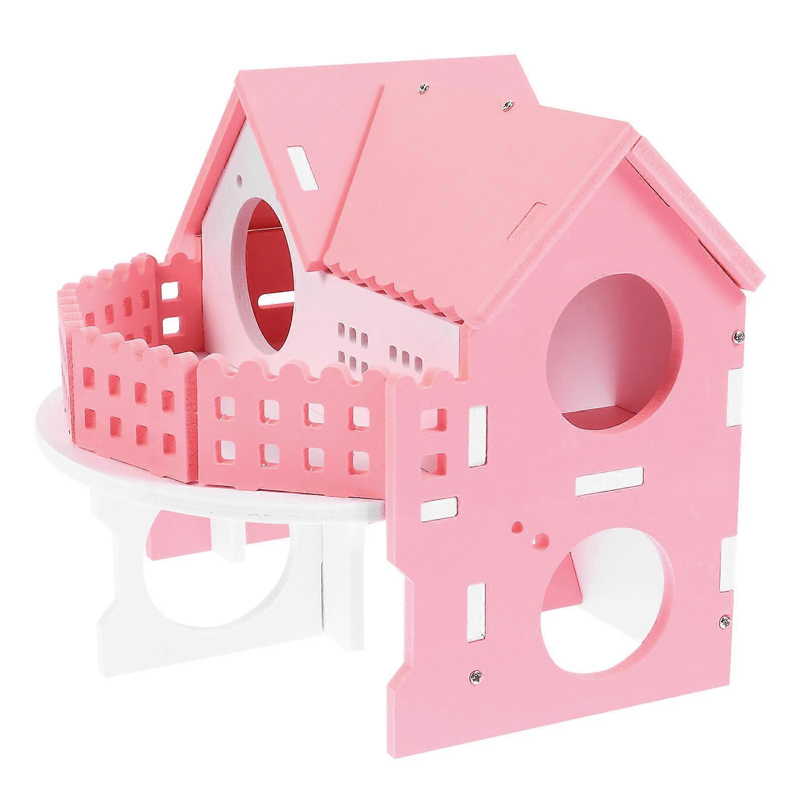 Hamster Play House Double Layers Small Pet Hideout for 2Pcs Set