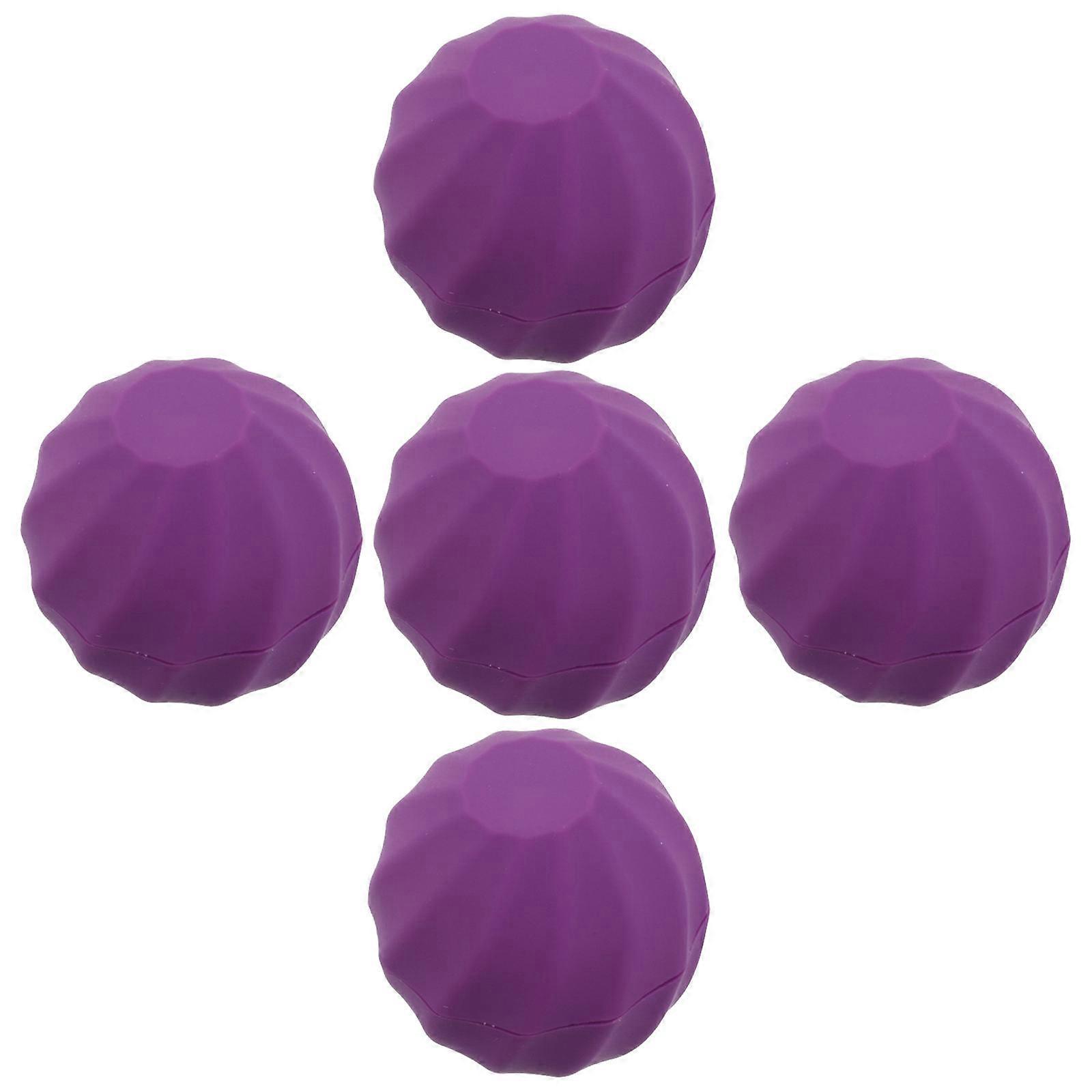 5Pcs Spherical Lip Balm Containers Empty Lip Gloss Tubes for Storage Purple