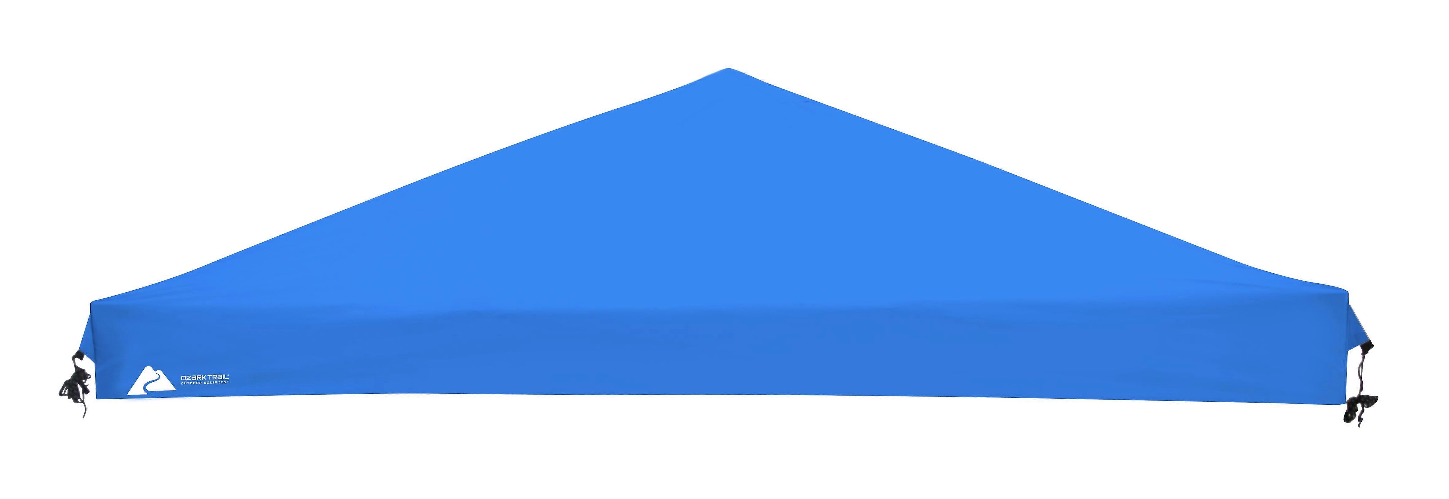 Ozark Trail 10' x 10' Instant Slant Leg Pop-up Canopy Replacement Top Outdoor Shading Cover for Camping, Blue