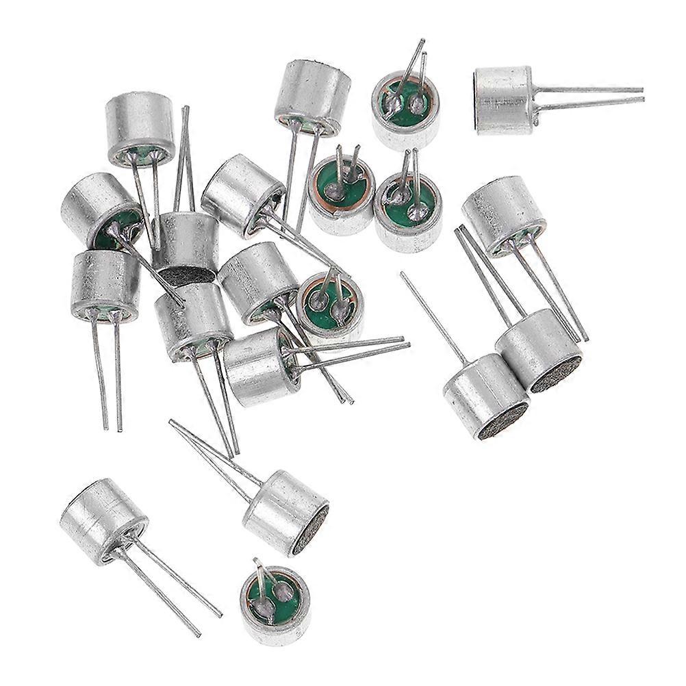 Cylindrical Electret Microphone Inserts Pins for Sound Capture 30Pcs