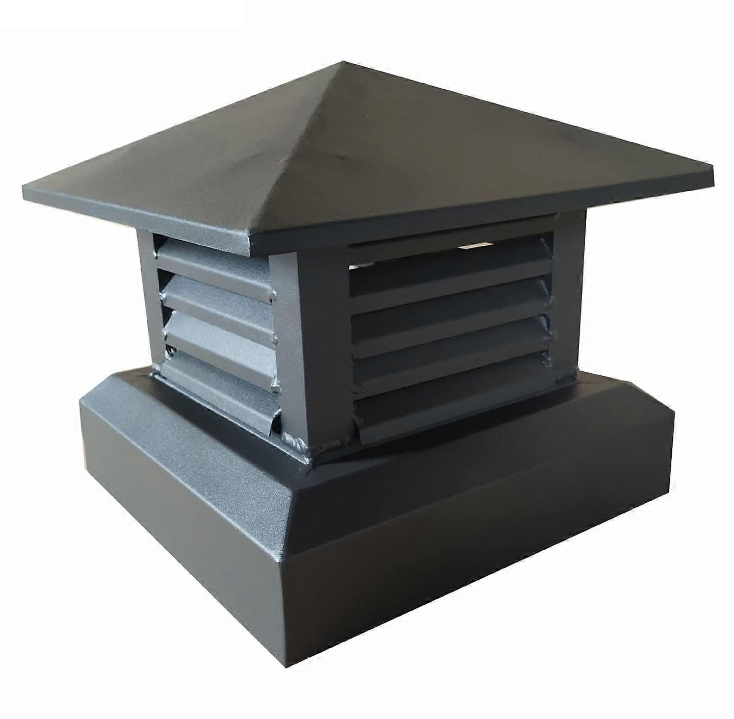 Chimney Cap Galvanized Steel Square Flue Rain Cap with Mesh Weatherproof Vent Cover