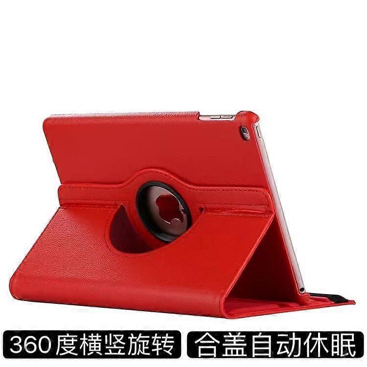 Stylish Case For Ipad Mini45 7.9-inch Red Lychee Texture Rotating Leather