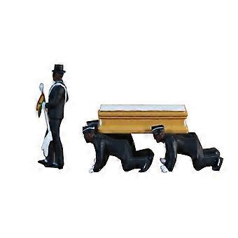 1/18 Ghana Funeral Coffin Dancing Pallbearer Team Figurine Modello Giocattolo per desktop