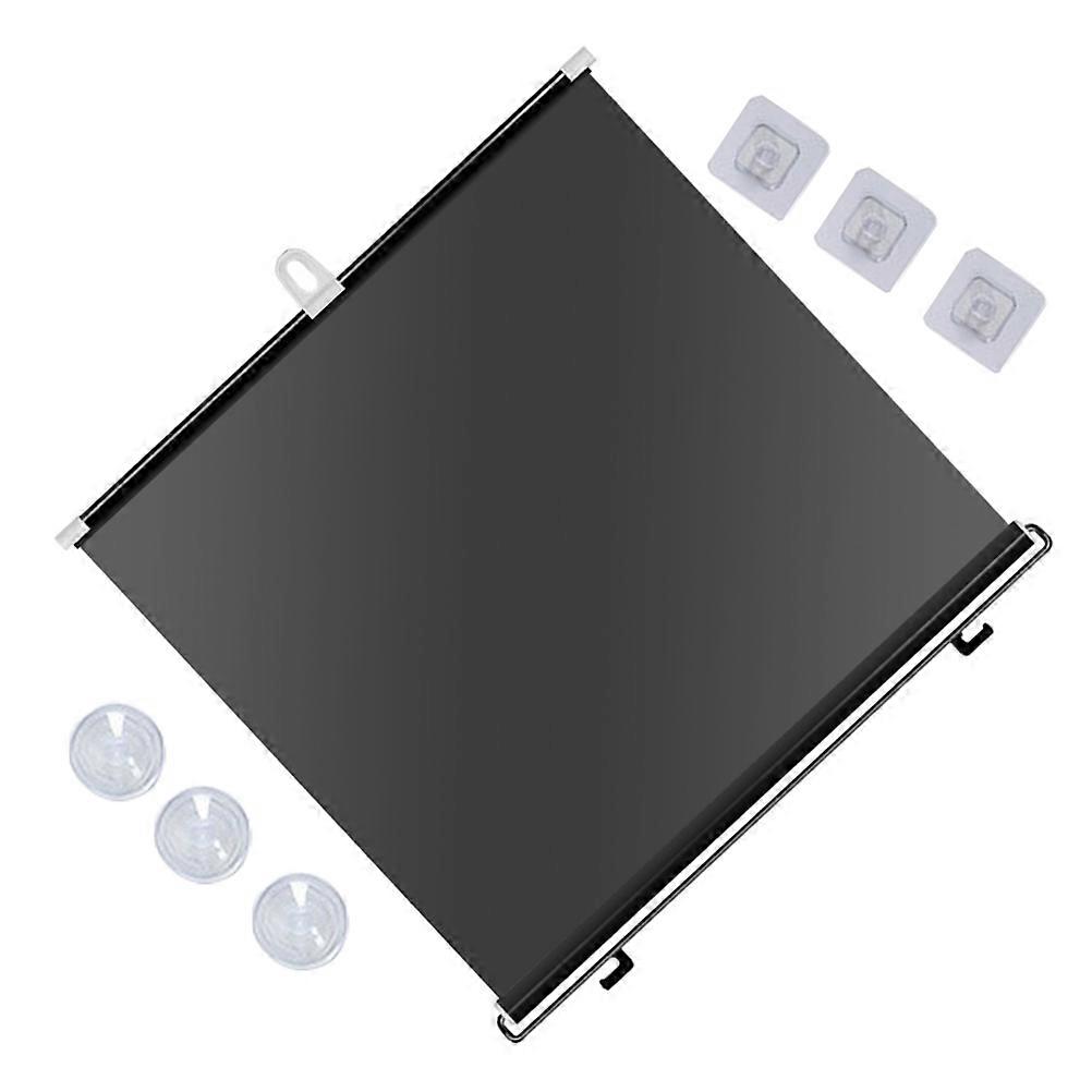 Retractable Windshield Sun Shade for Car with Enhanced UV Protection and Durable PVC Material Black Universal Fit