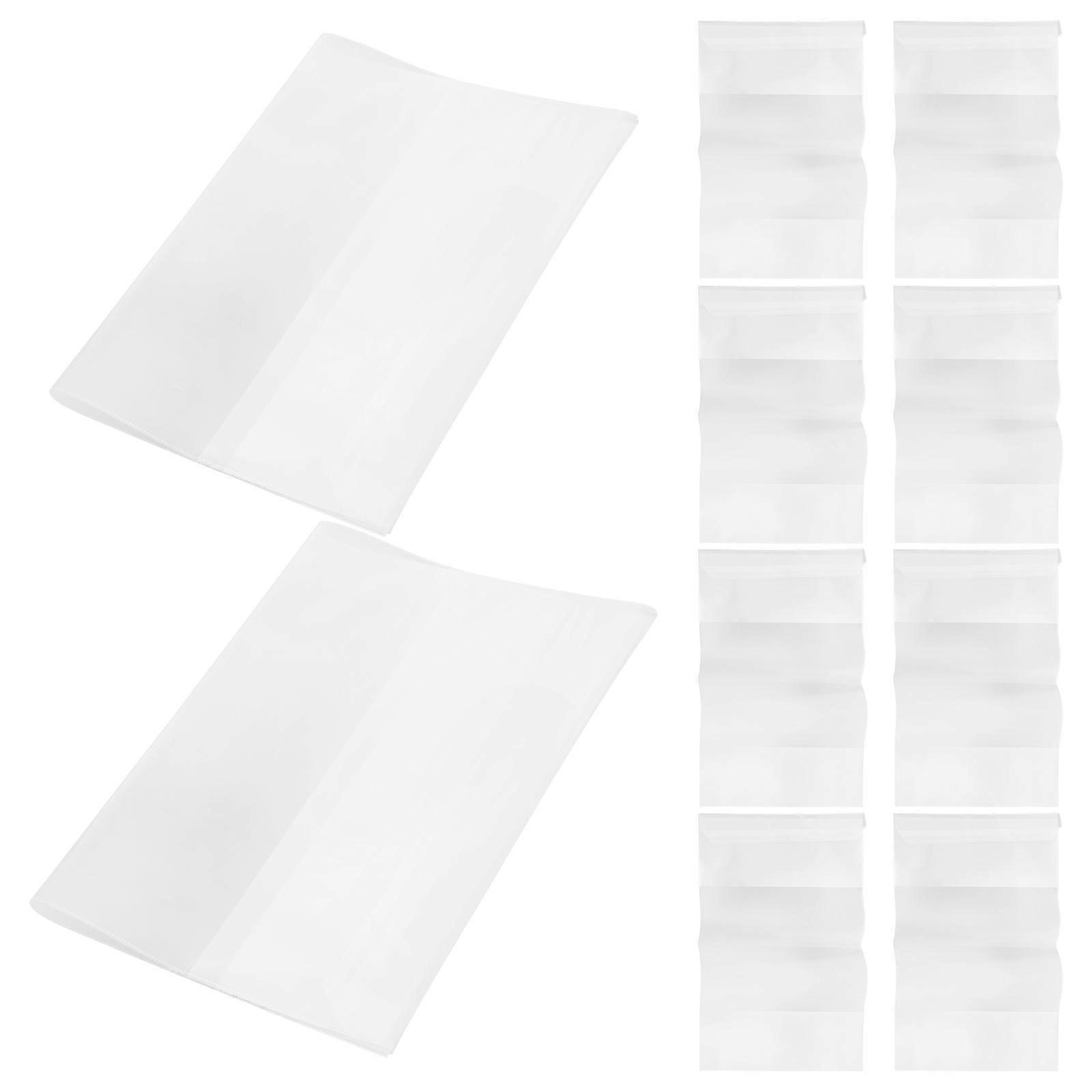 Waterproof Transparent Book Covers Plastic Sleeve for 10Pcs A5 Papers