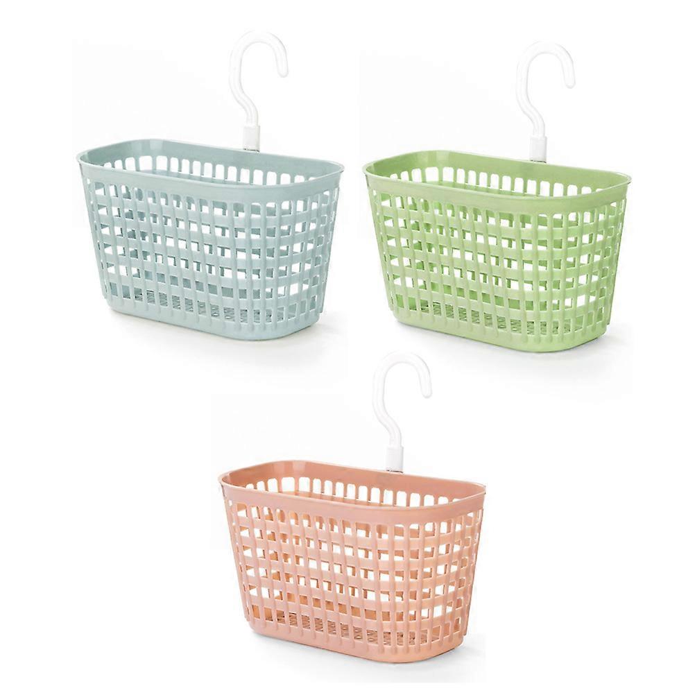 Rotatable Hook Storage Hanging Basket Plastic Organizer for Bathroom