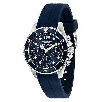 Sector 230 Multifunction Silicone Strap Blaues Zifferblatt Quarz R3251161052 100M Herrenuhr