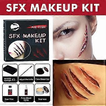 Halloween-Make-up-Kit Spezialeffekt-Malerei Fake Wax Narbe Blutnarbe Malerei Fake Wax Set Make-up Party