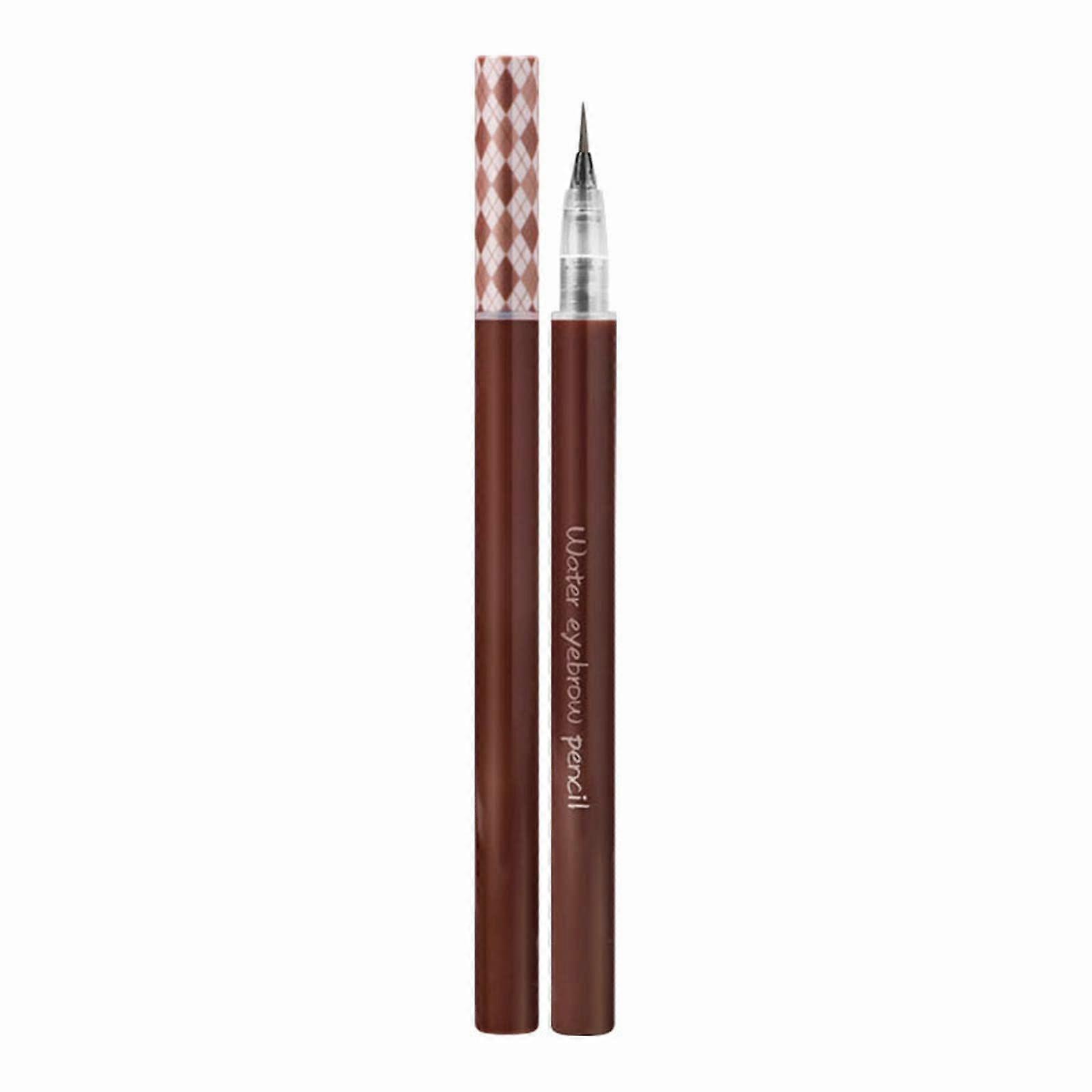 Ultra Thin Waterproof Eyebrow Pencil with Stencil and Eraser, Automatic Precision Brow Pen