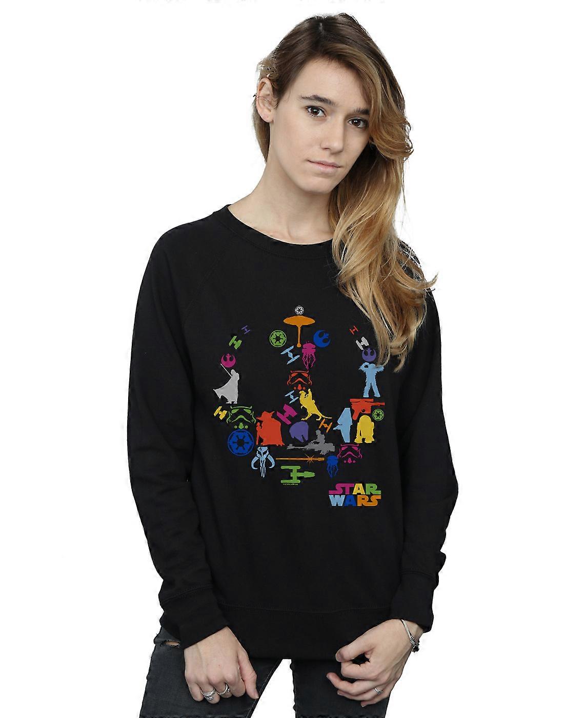 Sudadera de collage silhouette de Star Wars Women's
