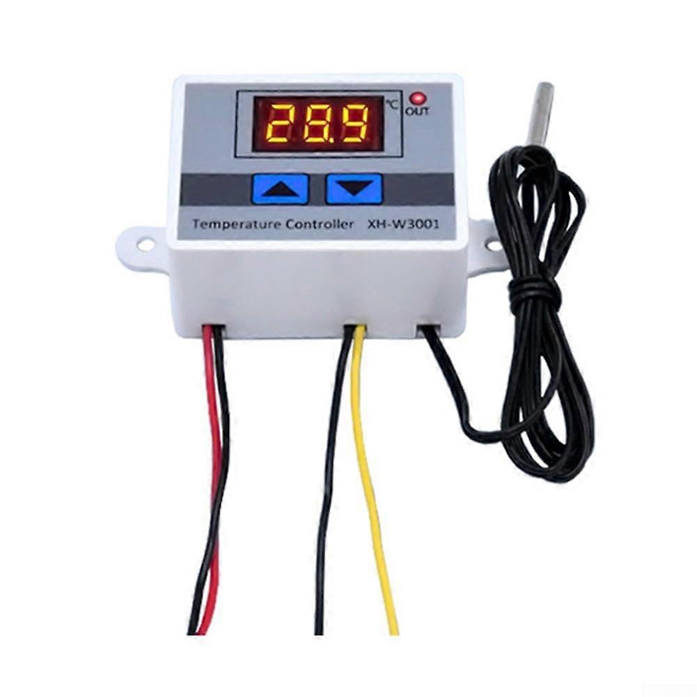 Digital Temperature Controller 220V Dual Mode with LED Display and Waterproof Stainless Steel Probe 1m
