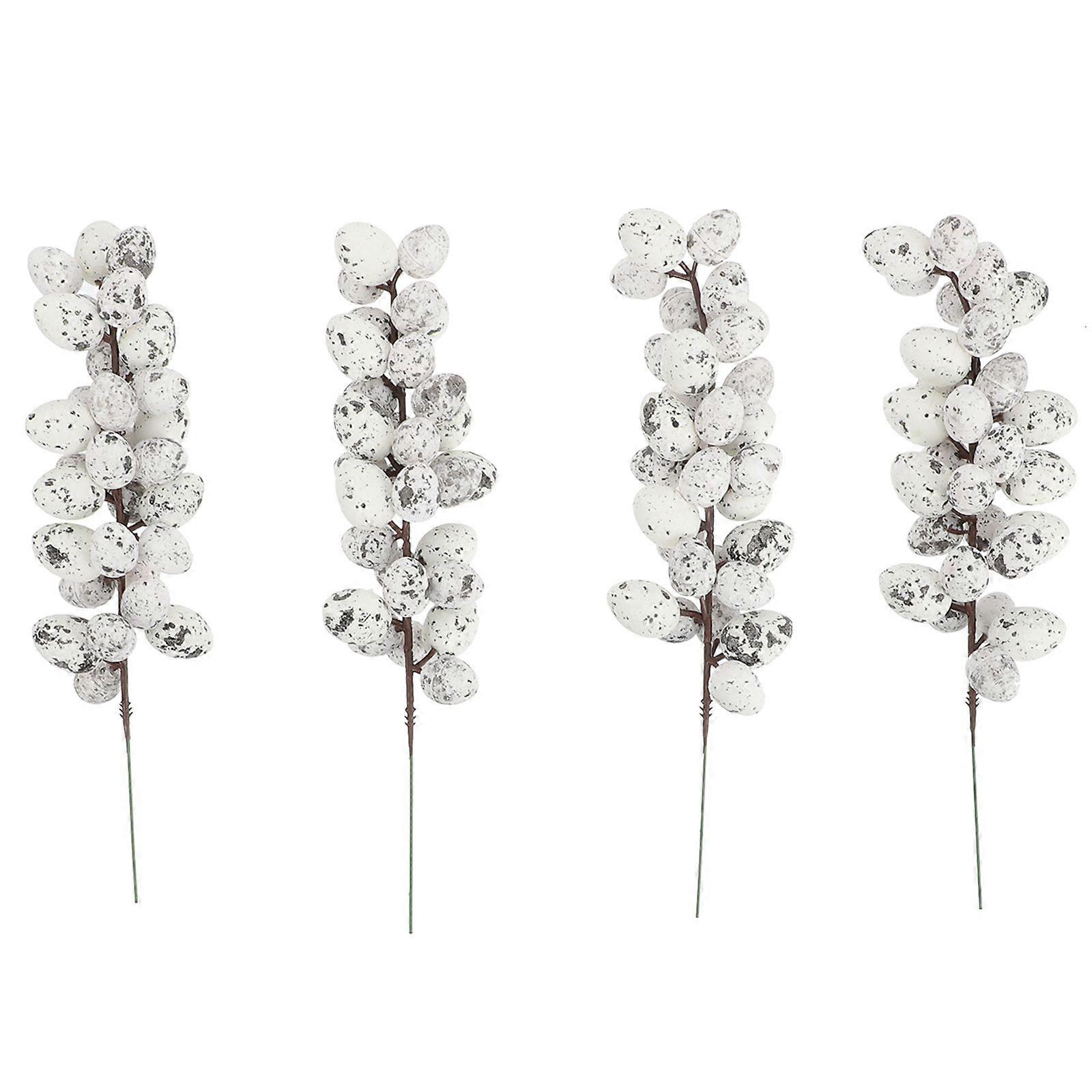 4pcs Easter Egg Adornments Easter Tree Decors Festival Decors Egg Branch Props