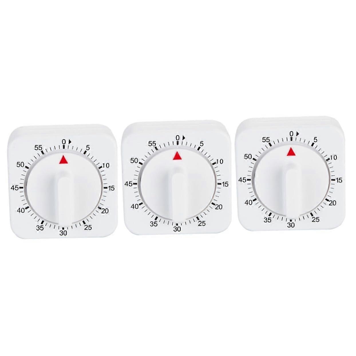 3pcs Mechanical Kitchen Timer Set, No Battery Needed, Easy Rotate Countdown for Cooking and Restaurant