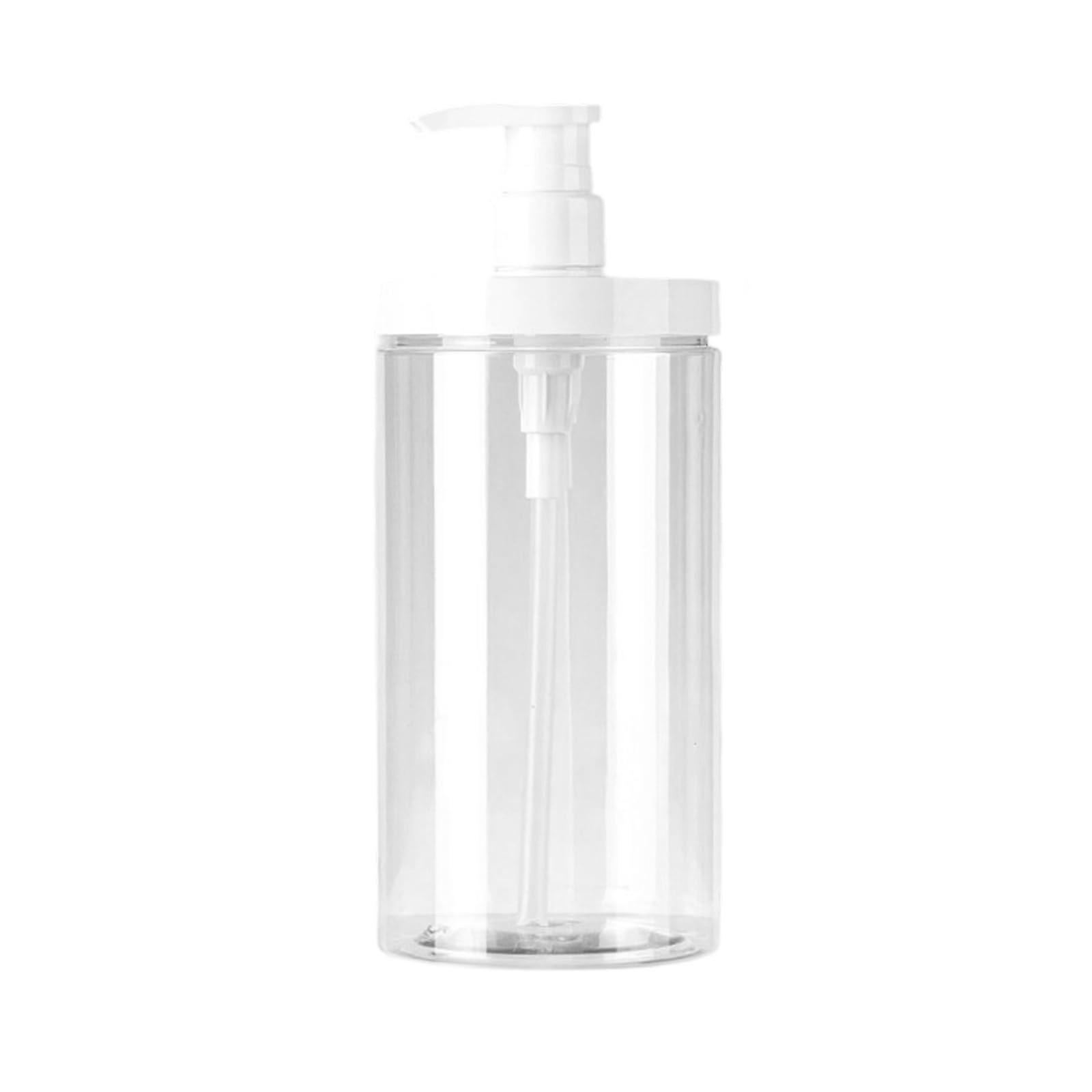 Liquid Soap Dispenser 1000ml Transparent Large Nozzle Refillable Silicone Bottle Leakproof Design