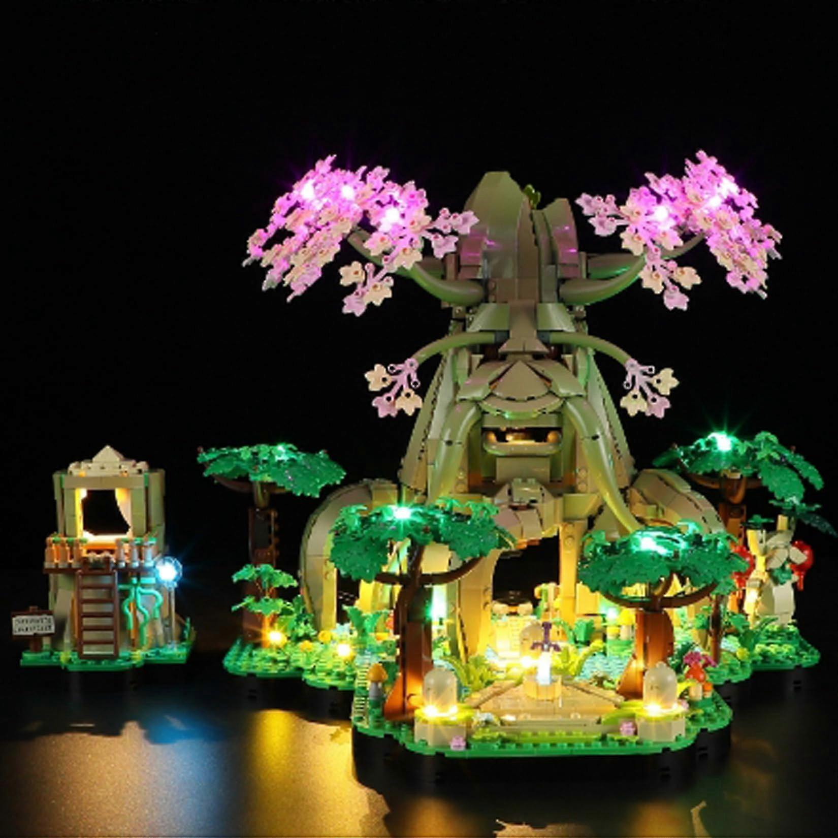 LED Lighting Kit with Adjustable Illumination and Hidden Wires for  77092 Deku Tree Model