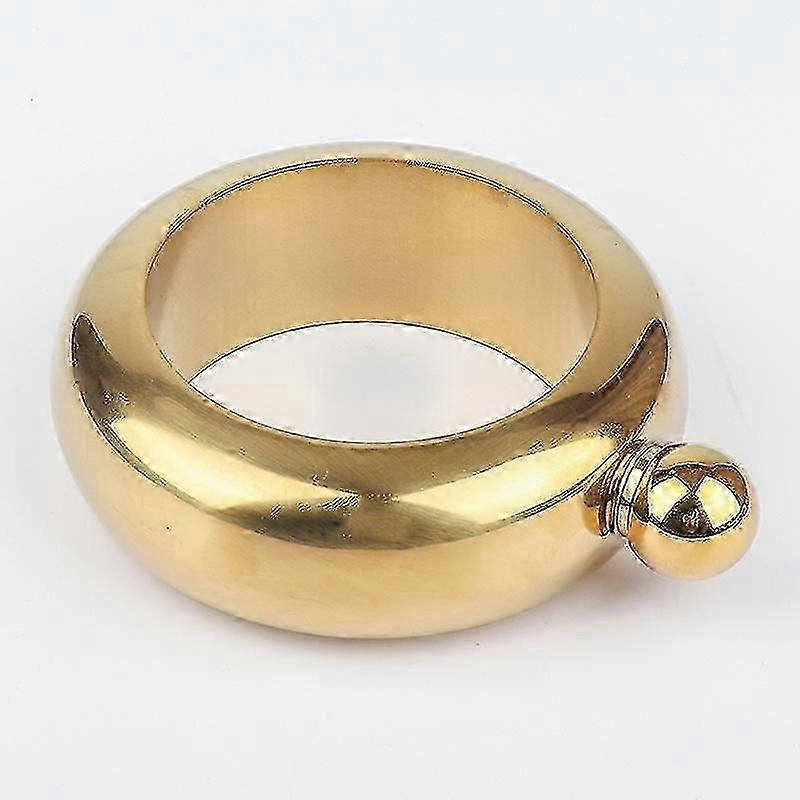 Stainless steel bangle flask for wine with funnel and drinkware set