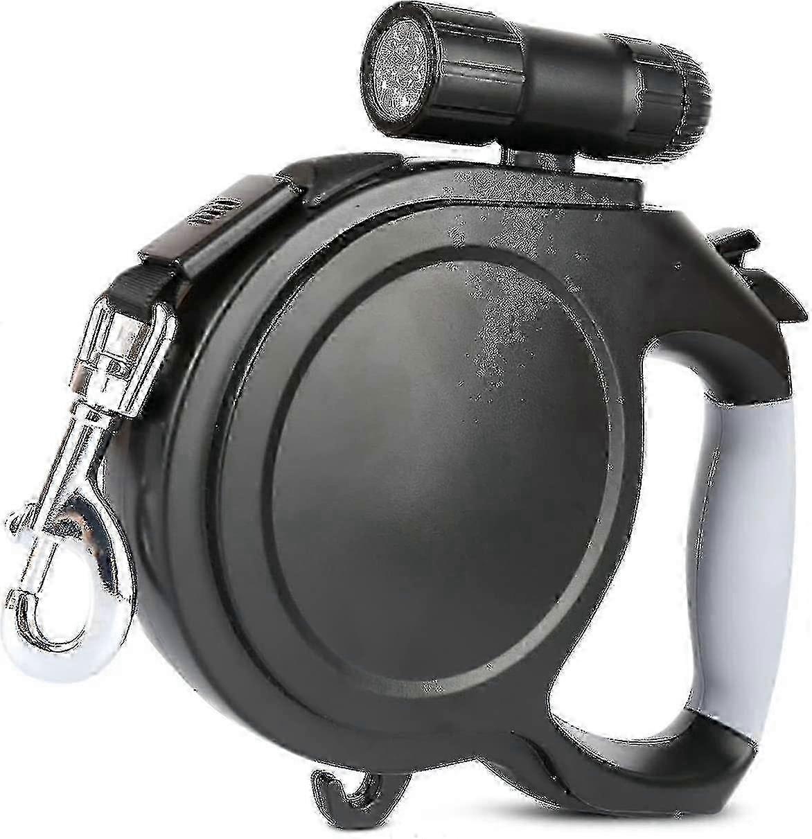LED Flashlight Retractable Dog Leash for 30kg Pets, Non-Slip Handle & Lock.