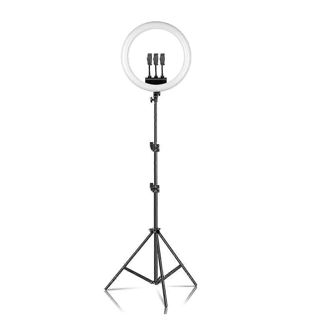 18Inch LED Ring Light with Tripod and Phone Holder, Dimmable Video Lighting Kit for Live Streaming
