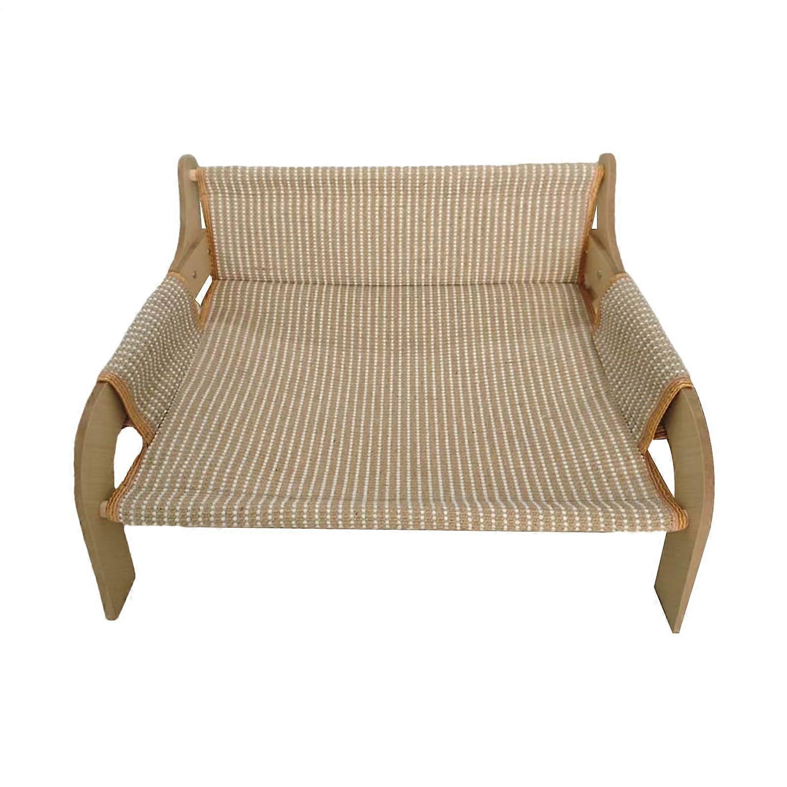 Cat Hammock Bed Elevated Pet Sofa with Breathable Fabric and Scratch Protection for Small Pets