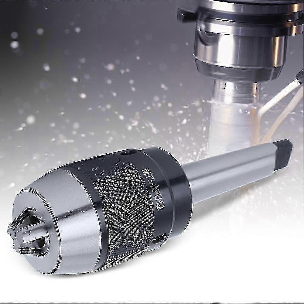 Milling Machine Drill Chuck, MT3 Taper with Flat Tail Shank for Precision Machining