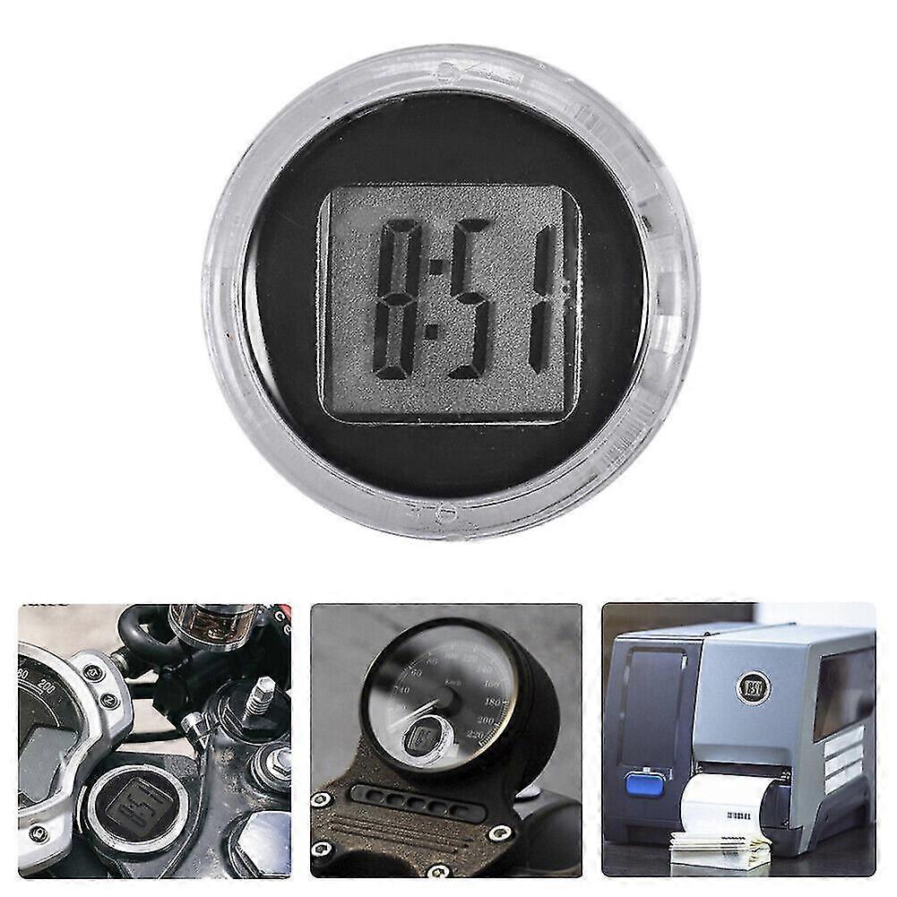 Mini Motorcycle Clock Stick-on Waterproof Electronic Watch Car Digital Clock
