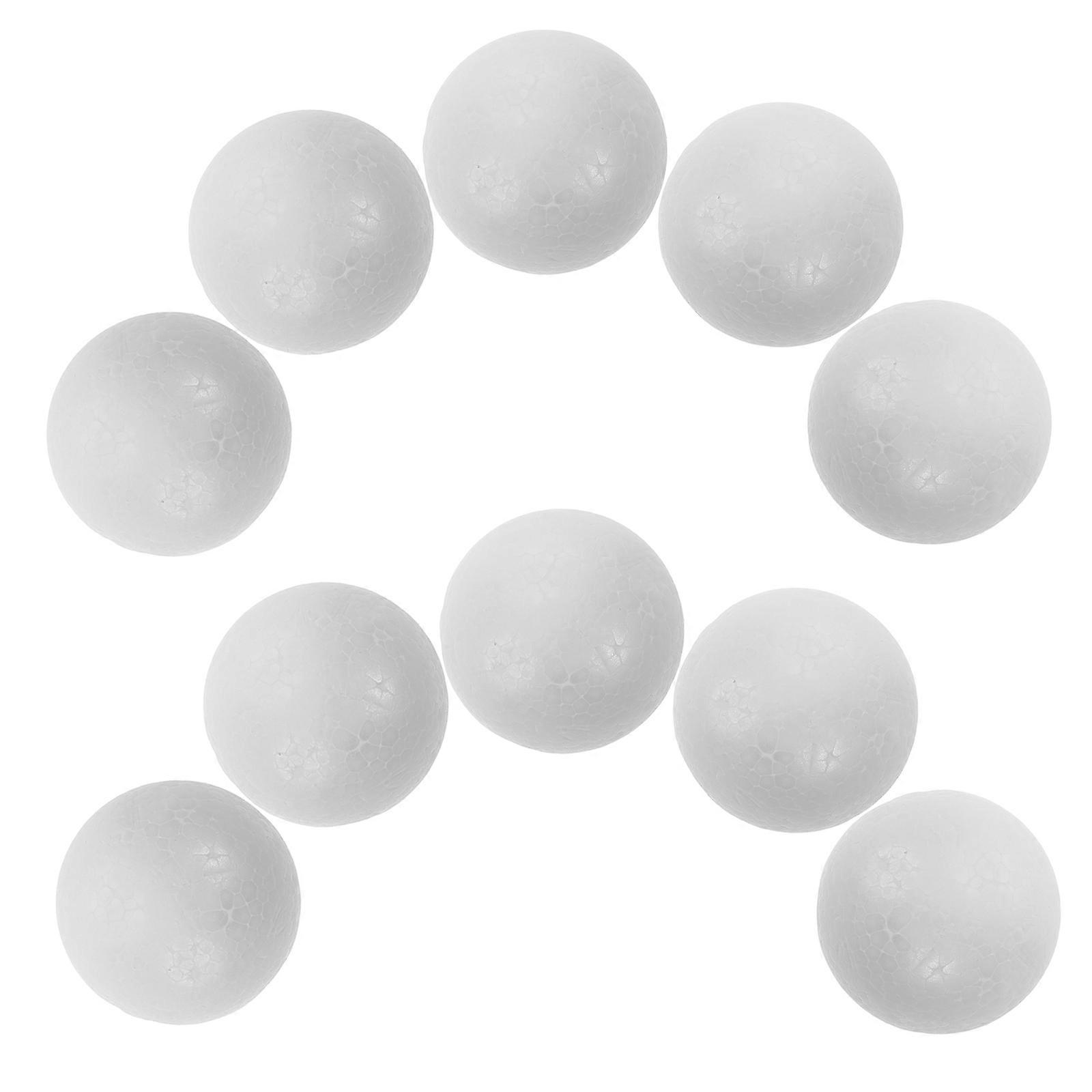 Foam Ornament Balls White for DIY Decorations 10 Pieces