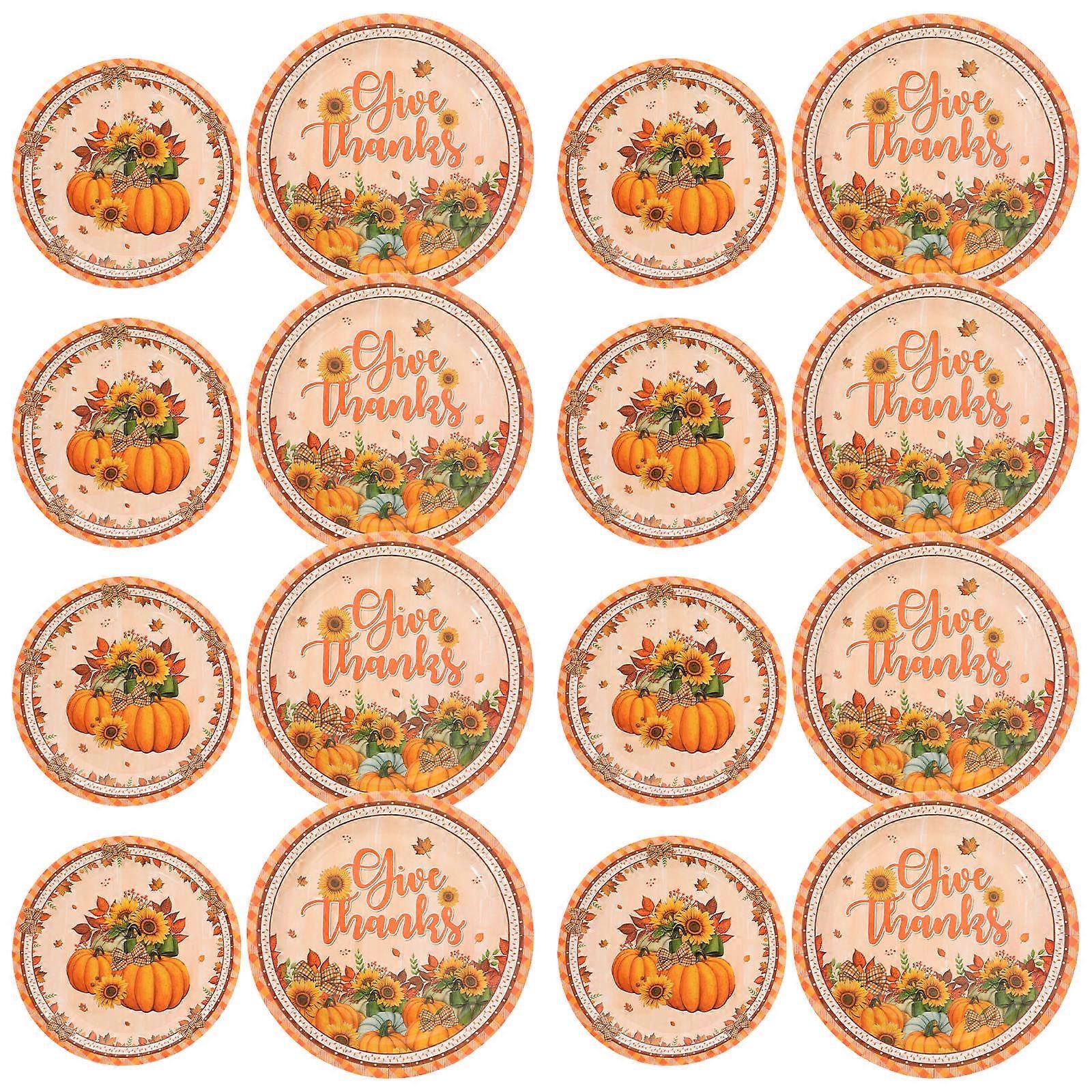 Turkey Pattern Paper for Thanksgiving Party 48Pcs