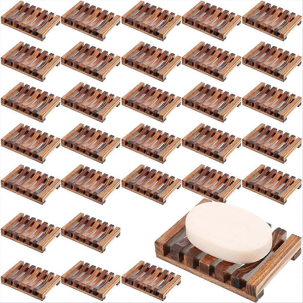 30 Pcs Wooden Shower Soap Dish Bulk Soap Holder