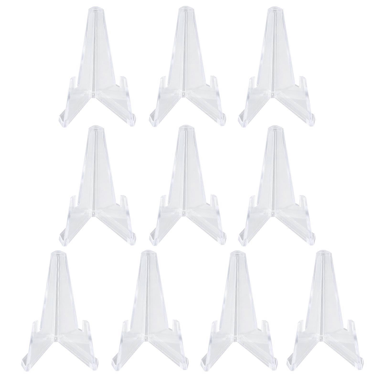 Coin Stand Plastic Coin Display Easel Stand with Durable 10Pcs