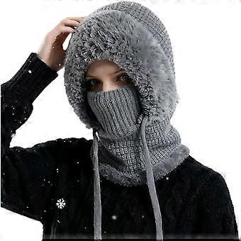 Averageon 3 in 1 Beanie Hat for Women, 2026 new 3-in-1 Knitted Beanie Hat, Winter Windproof Full Cover Cold Resistant Knit Hooded Scarf&Neck Warmer