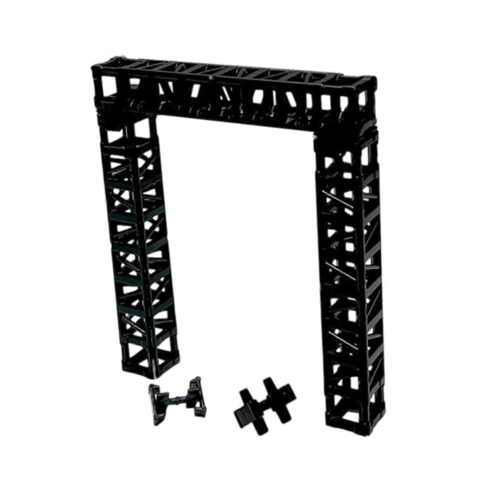 Modular Interlocking Action Figure Display Stand Set, Stable Black Model Display Base for Collectibles
