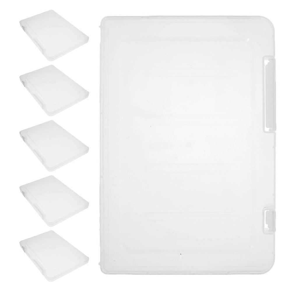 6 Pcs Document Storage File Case Scrapbook Transparent