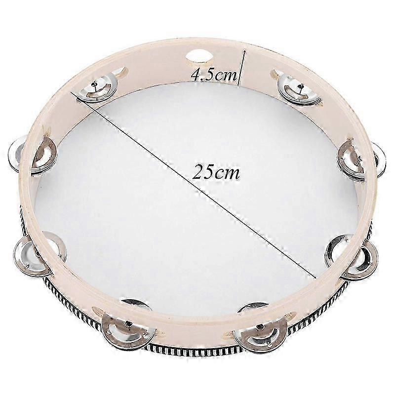 Pandeiro para Adultos 10 Polegadas Mão Drum Bell