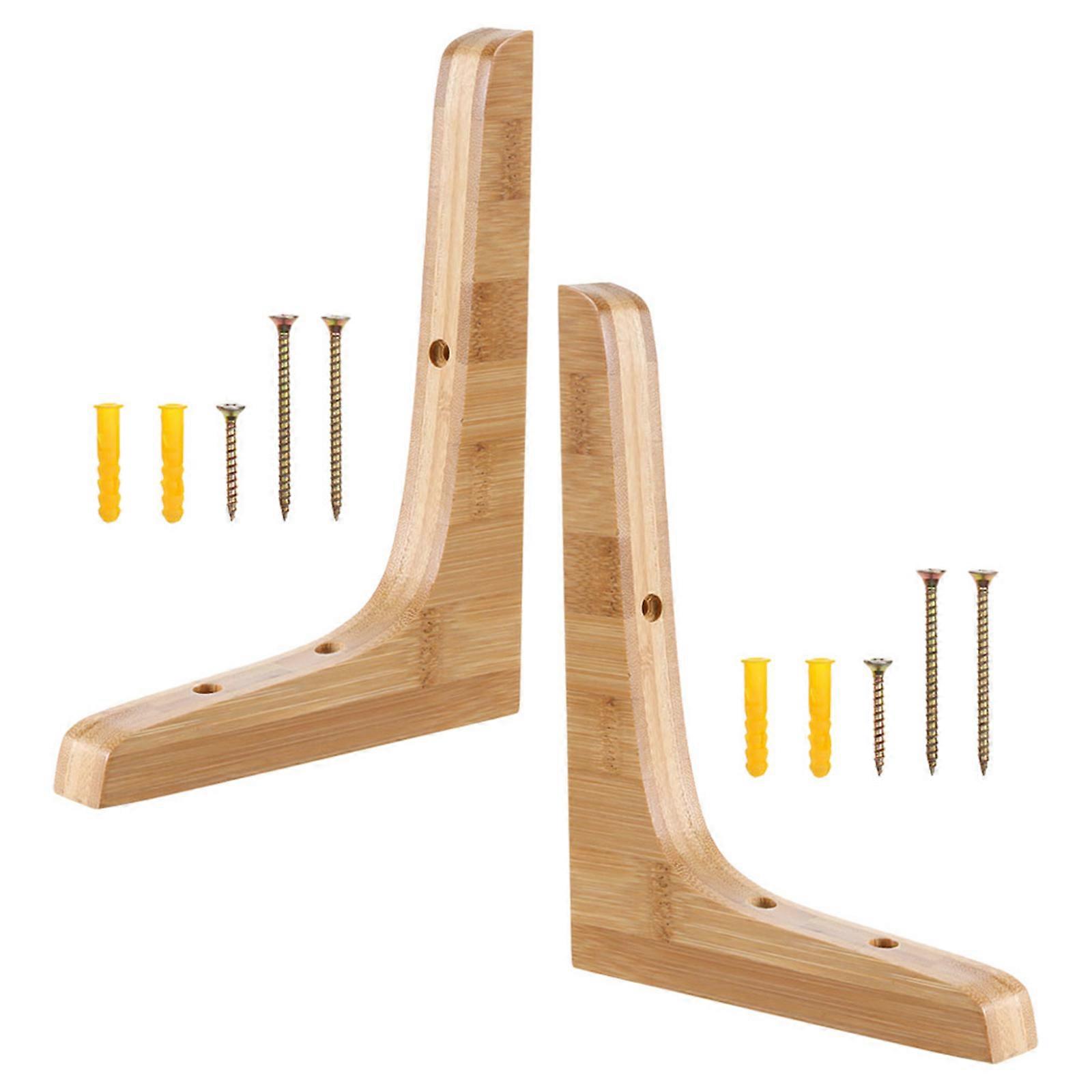 2pcs Wood Shelf Bracket Floating Shelf Bracket Wall Mounted Shelf Bracket Support